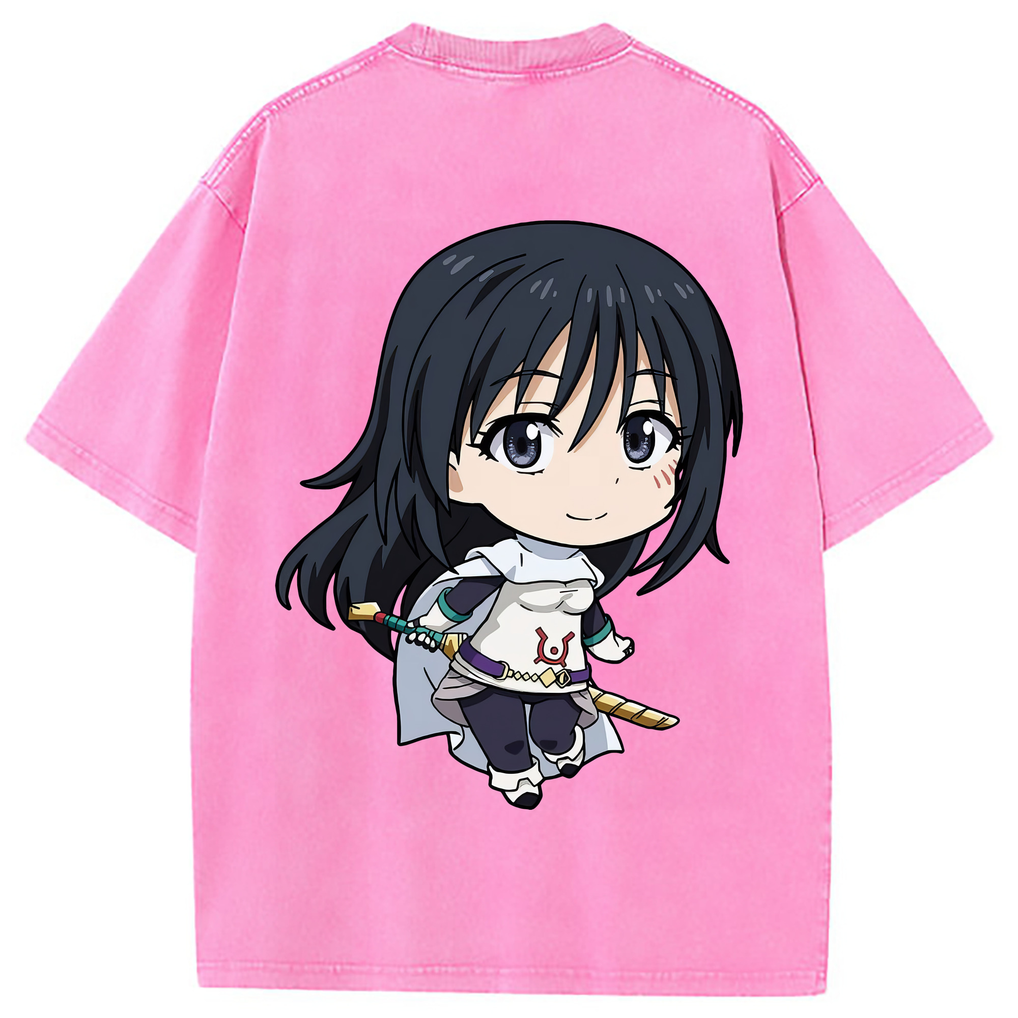（画像用） 転スラ Regarding Reincarnated to Slime 綿100% ヴィンテージ風 半袖Tシャツ（背面プリント）